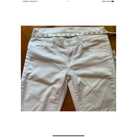 7 For All Mankind Women's Size 29 Jeans White Denim Cotton Stretch Roxanne Fit - Picture 6 of 8